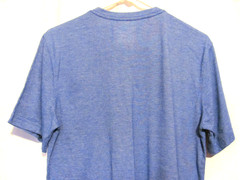 GEORGE Men’s Size S (34-36) V-Neck Short Sleeve T-Shirt, Blue w/White Lines