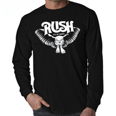 Rush Fly By Night Rock Band Men’s Black Long sleeve T-Shirt