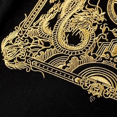 Men Embroidered Dragon T Shirt Chinese Style Streetwear Crew Neck Summer Tee Top