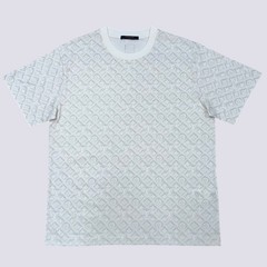 Louis Vuitton LV Monogram Logo Short Sleeve Cotton Crewneck T-Shirt White Size L