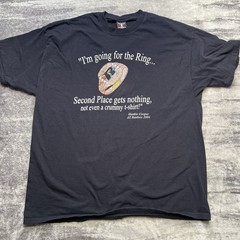 Vintage Y2K 2004 Arizona Rattlers AFL Im Going For The Ring Logo Shirt Black 2XL