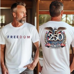 Freedom USA 1776 2026 250th Anniversary Patriotic Independence Day Unisex Tee