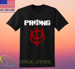 PRONG Men’s Black T-shirt Size S-5XL