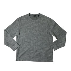 Vince Shirt Mens L Large Gray Thermal Knit Cotton Blend Crew Neck Long Sleeve