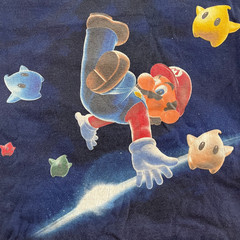VTG Super Mario Galaxy Shirt Y2K ’07 Nintendo Video Game Promo Graphic T Shirt M