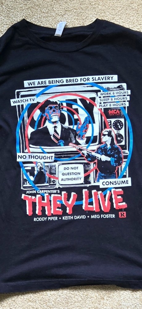 RARE They Live T-Shirt – Men’s M – Studiohouse Designs – Horror Merch