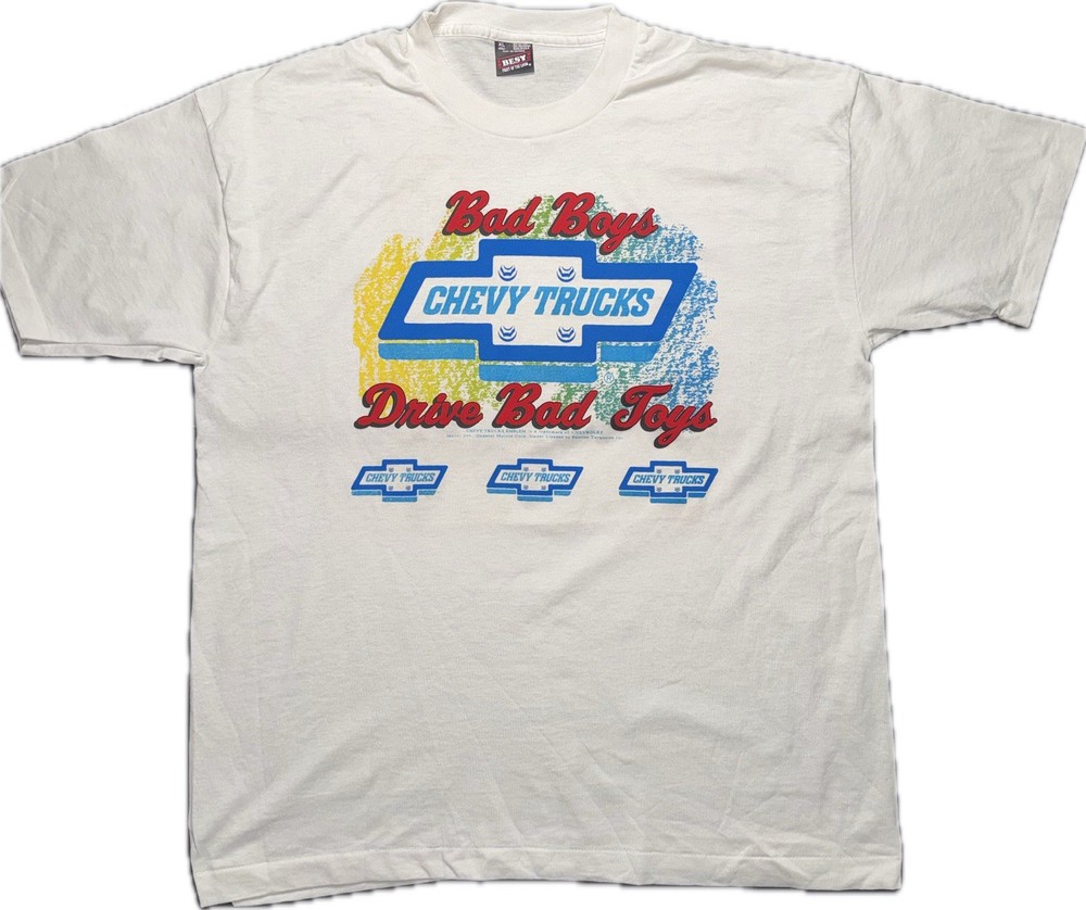 Vintage 90’s NOS XL Sunrise Turquoise Chevy Truck T-shirt. Single Stitch. USA