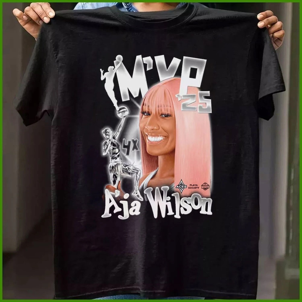 HOT!!! A’ja Wilson Las Vegas Aces Unisex 2025 WNBA MVP T-Shirt Reprint Gildan