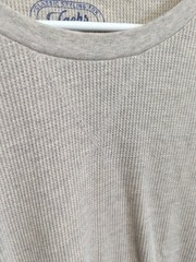 Jachs Thermal Waffleknit LS Shirt Mens XL Oatmeal Gray Base Layer 95% Cotto NWOT