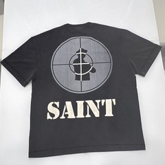 Saint MXXXXXX Public Enemy Heavyweight T-Shirt Black Crew Neck Small
