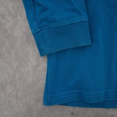 Carhartt Loose Fit Heavyweight Long Sleeve Logo Graphic Tee Atomic Blue Size XS