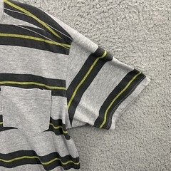 The North Face Shirt Mens Medium Gray Pocket Tee Black Yellow Stripes Pittsburgh