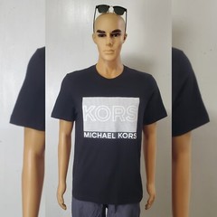 MICHAEL KORS AUTHENTIC TSHIRT MEN’S SHORT SLEEVE CREW NECK SIZE L SQUARE 3D LOGO