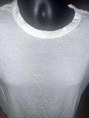 NWT Buck Mason Pima Curved Hem Mens Size Large White Short Sleeve Pima Cotton