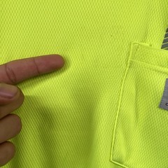 Carhartt Reflective Shirt Mens Medium Neon Yellow Pocket T High Visibility Work