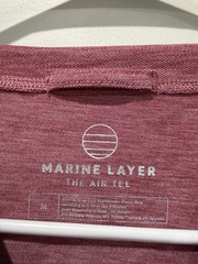 Marine Layer Air Crew Tee Men’s Size Medium Lightweight Red
