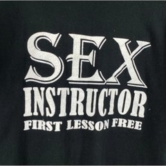 vintage SEX INSTRUCTOR t-shirt First Lesson Free retro 90s 80s movie funny