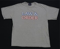 Rare VTG NBC Experience Store Law & Order 2001 T Shirt 90s 2000s TV Show Gray