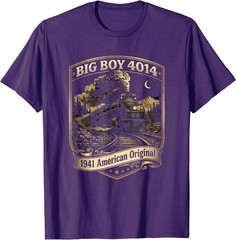 Big Boy 4014 Train Engineer Steam Train Conductor American T-Shirt
