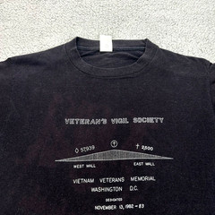 Vintage Vietnam Veterans Memorial T-Shirt Large Single Stitch 1980s