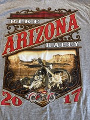 2017 Arizona bike rally T-shirt, Gray, SUNA, Large