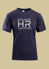 MEN WOMENS TEE TSHIRT UNISEX WALKING HR VIOLATION OFFICE WORKER CLOWN FUNNY GIFT