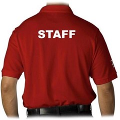 MEN’S PRINTED STAFF SECURITY PARTY POLICE UNIFORM FUNNY MMA COLLAR POLO T-SHIRT