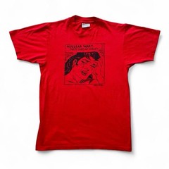 Vtg 80s Mark Vallen Lichtenstein Pop Art Change Nuclear War Career Red Shirt Sm