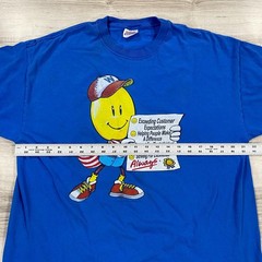 Vintage Walmart Shirt Size XL Smiley Face Promo Morris Gail Lewis Employee 90s