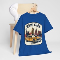 New York Taxi Badge Tee | NYC skyline, Statue of Liberty, Brooklyn 100% cotton