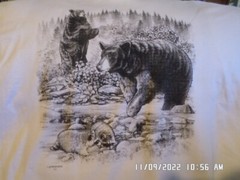 NEW T-Shirt: 2 Black Bears w/ 1 Standing & 2 Racoons (LOTS of colors & sizes)
