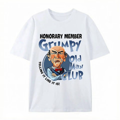 Men’s Grumpy Old for Man Club Honorary Member T-Shirt（On Front）