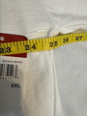 Mecca Shirt Mens 2XL Bleach White Embroidered Striped Graphic Short Sleeve XXL