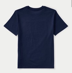 Polo Ralph Lauren Navy Distressed AMERICAN FLAG Appliqué Short Sleeve T Shirt