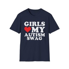 Autism Awareness T-Shirt, Girls Love My Autism Swag, Unisex Softstyle