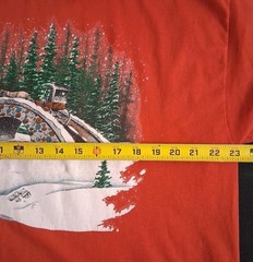 Vintage 90s Hanes Winter Scene T Shirt XL USA Single Stitch Christmas Graphic