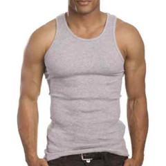 Lote de Camisetas sin Mangas Acanaladas 100% Algodón para Hombres Paquete de 3