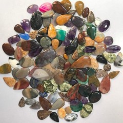 Natural Mix Loose Gemstone Cabochons 100 Carats 2 to 4pcs Wholesale Lot
