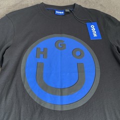Hugo Boss T-Shirt Men’s Small Nimper Crewneck Graphic Print Logo Black/Blue