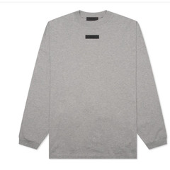 Fear of God Essentials Long Sleeve T-Shirt- Small Oversize Dark Heater New Gray