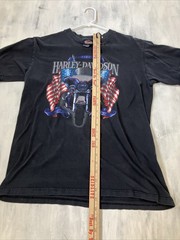 Harley-Davidson Shirt Mens Medium Black Tee Pacific Honolulu Hawaii Eagle