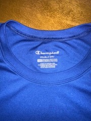 Champion Men’s Double Dry Size 3XL Blue Short Sleeve Tagless Gym Workout T-Shirt