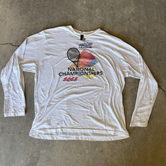 Tultex XL White Crew Neck Long Sleeve Graphic T-Shirt USTA League 2021