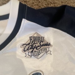 FUBU Collection NYC Mesh V-Neck Jersey T-Shirt 4X Big & Tall White/Navy