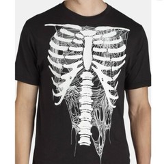 Way to Celebrate Mens Halloween Drippin Ribs Tee 3XL 54-56 New with Tags Black