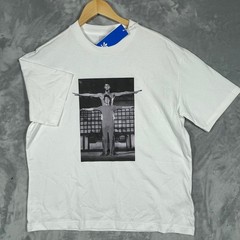 Adidas Originals Bruce Lee Kareem Abdul-Jabbar White Graphic T-Shirt Small NEW
