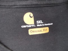 Carhartt Size 3XL Mens Black 100% Cotton Short Sleeve Utility Work TShirt 176