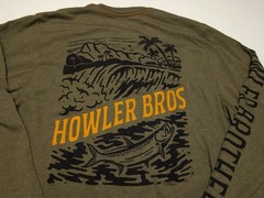 HOWLER BROTHERS Bros Long Sleeve T-Shirt Tarpon Tube Green Large L
