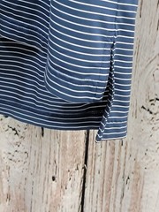 Peter Millar XL Summer Comfort Navy Blue Striped Polo Golf Shirt Performance EUC
