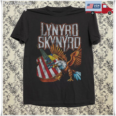 Lynyrd Skynyrd Band Graphic Tee Unisex Black Cotton T-shirt S-5XL